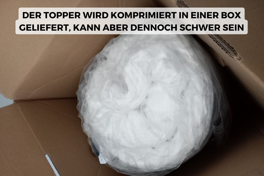 Emma Topper Premium wird gerollt geliefert